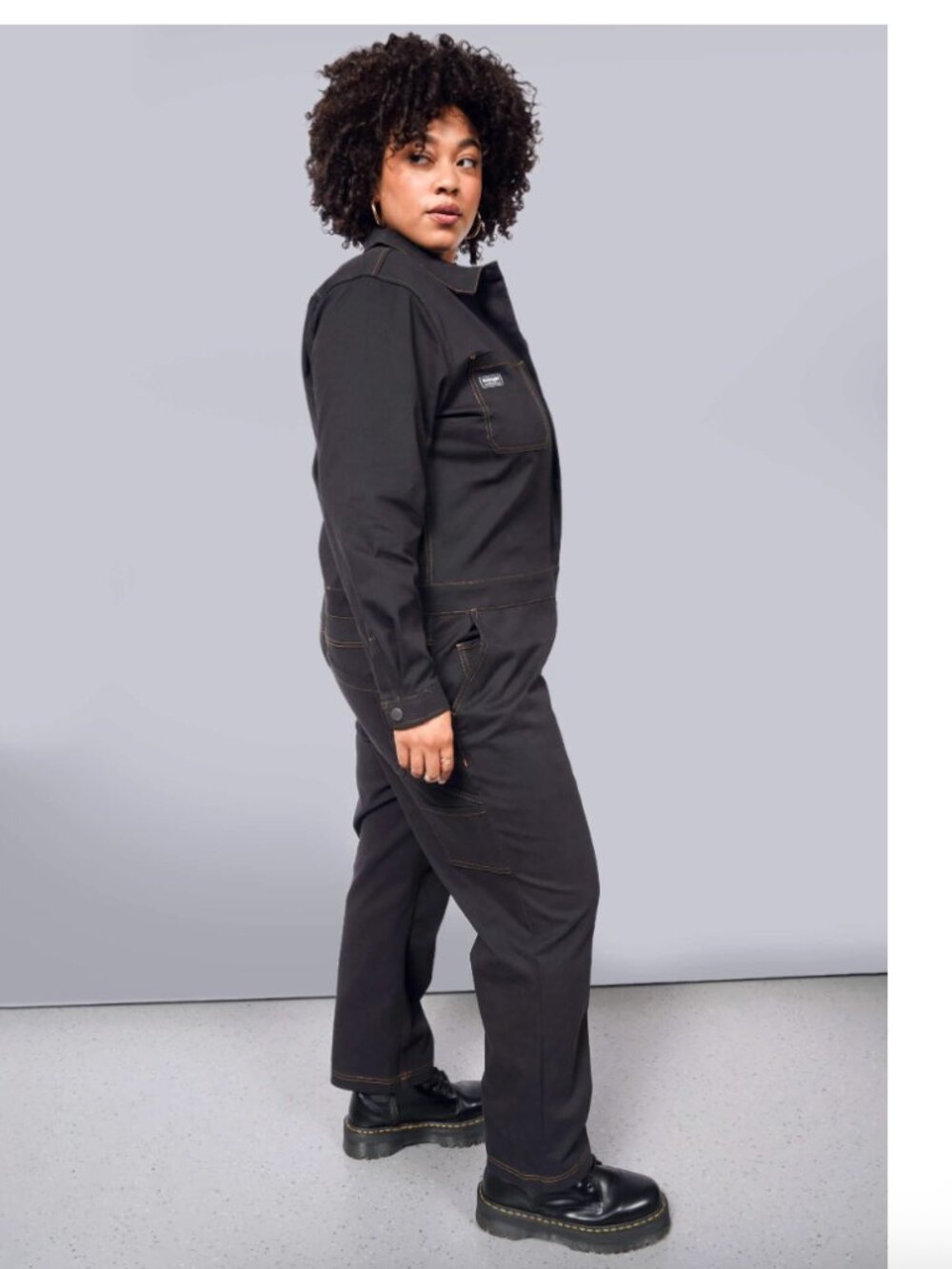 NWOT WILDFANG- The Essential Long Sleeve Zip Front Coverall Black Medium